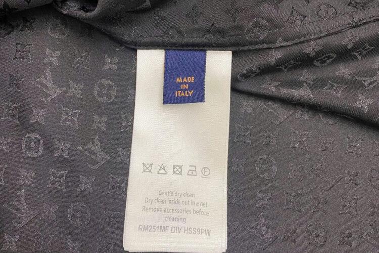 Áo Sơ Mi LV Monogram Long-Sleeved Silk Shirt Màu đen