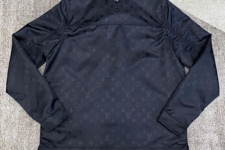 Áo Sơ Mi LV Monogram Moire Jacquard Short-Sleeved Silk Shirt Đen