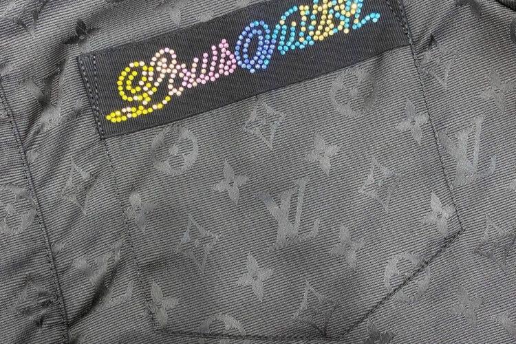 Áo Sơ Mi LV Monogram Moire Jacquard Short-Sleeved Silk Shirt Đen