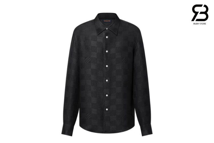Áo Sơ Mi LV Signature Short-Sleeved T-Shirt Màu Đen