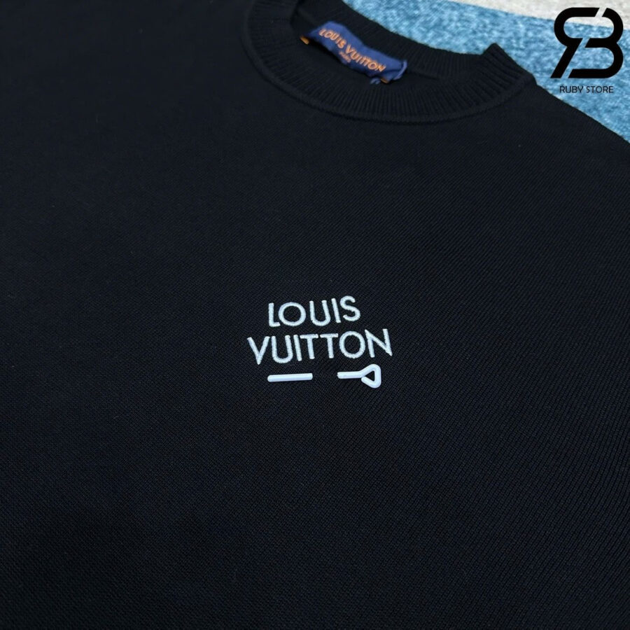 Áo Thun LV Signature Short-Sleeved T-Shirt Black Màu đen