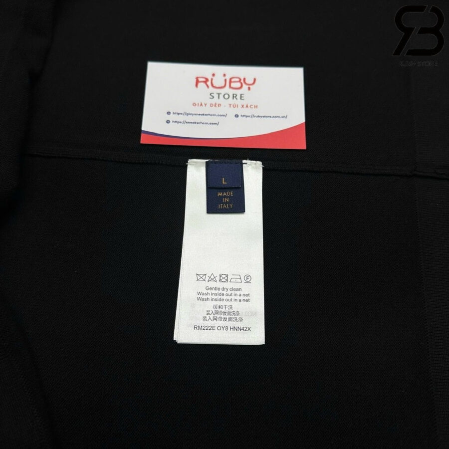 Áo Thun LV Signature Short-Sleeved T-Shirt Black Màu đen