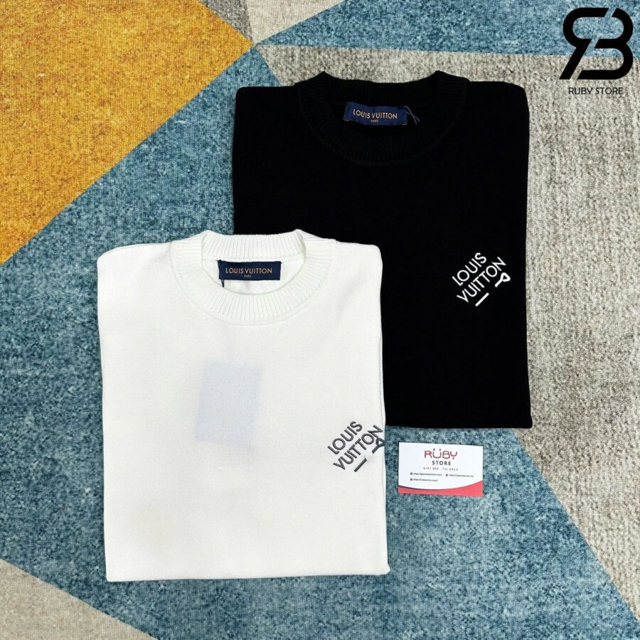 Áo Thun LV Signature Short-Sleeved T-Shirt Black Màu đen
