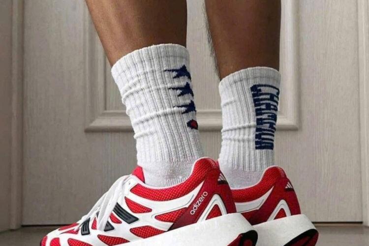 Giày Adizero Aruku Cloud White Ruby Black đỏ trắng đen