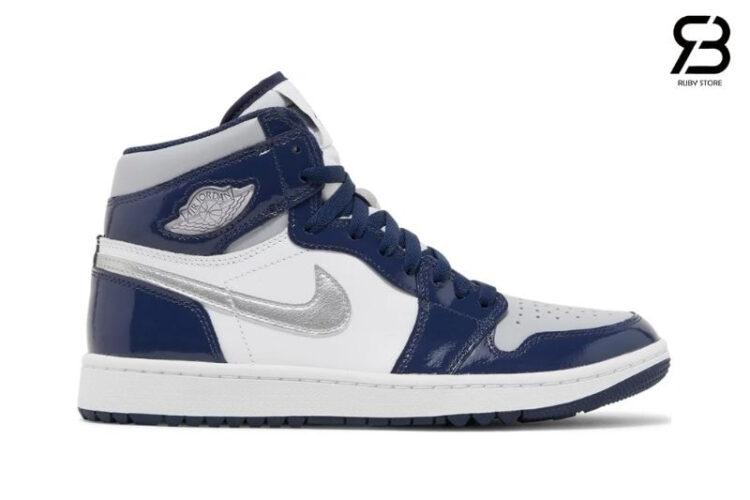 Giày Air Jordan 1 High Midnight Navy Trắng Xanh