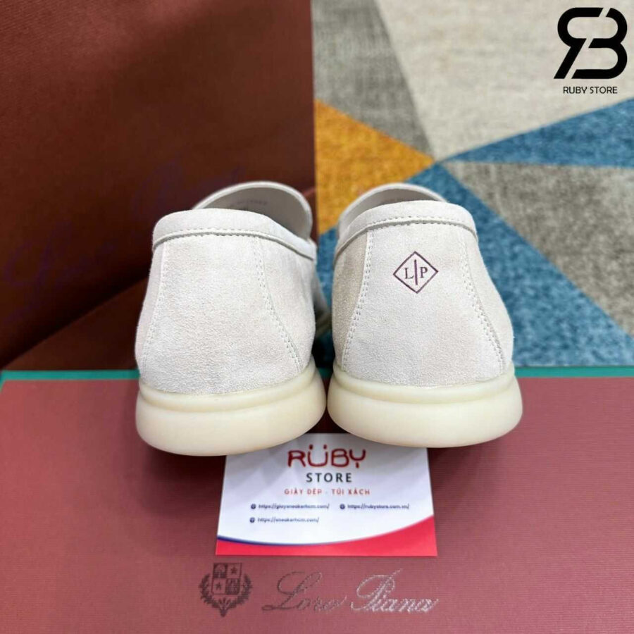 Giày Loro Piana Summer Walk Suede Nougat Màu Kem