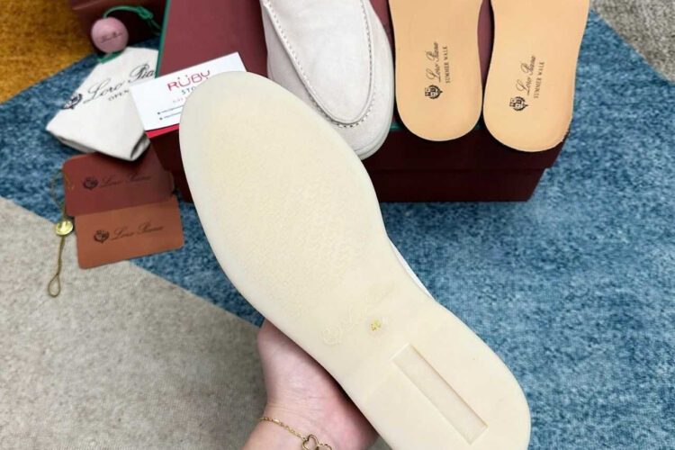Giày Loro Piana Summer Walk Suede Nougat Màu Kem