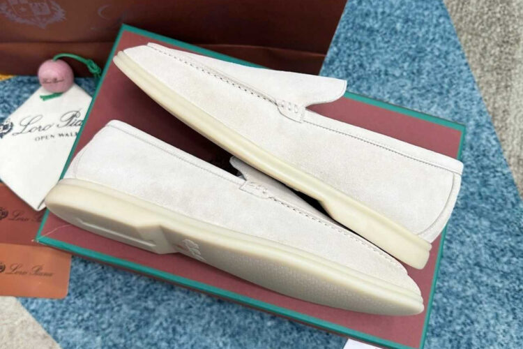 Giày Loro Piana Summer Walk Suede Nougat Màu Kem