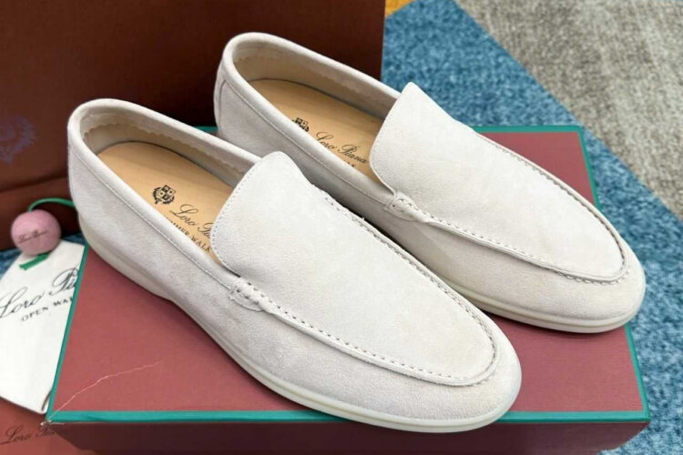 Giày Loro Piana Summer Walk Suede Nougat Màu Kem