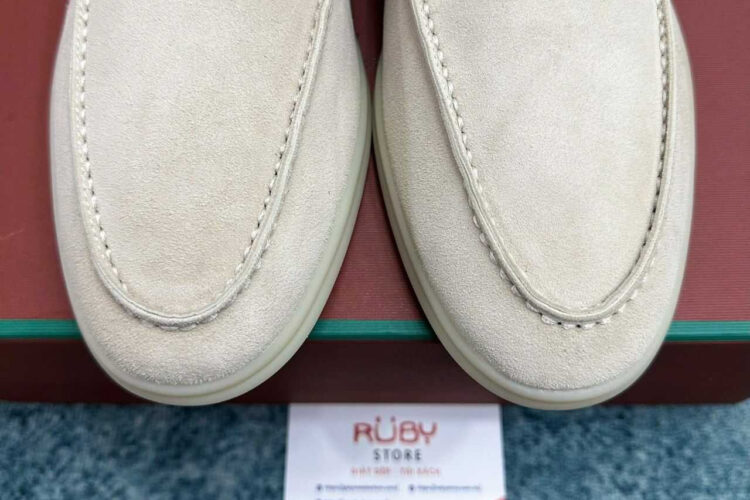 Giày Loro Piana Summer Walk Suede Nougat Màu Kem