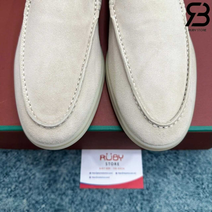 Giày Loro Piana Summer Walk Suede Nougat Màu Kem
