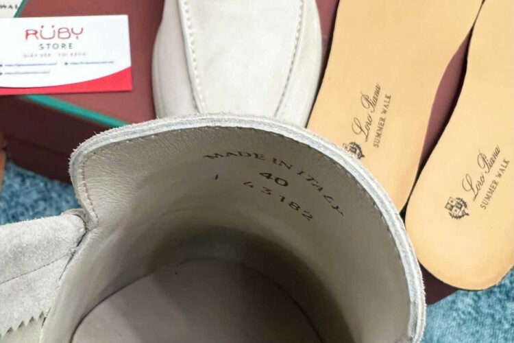 Giày Loro Piana Summer Walk Suede Nougat Màu Kem