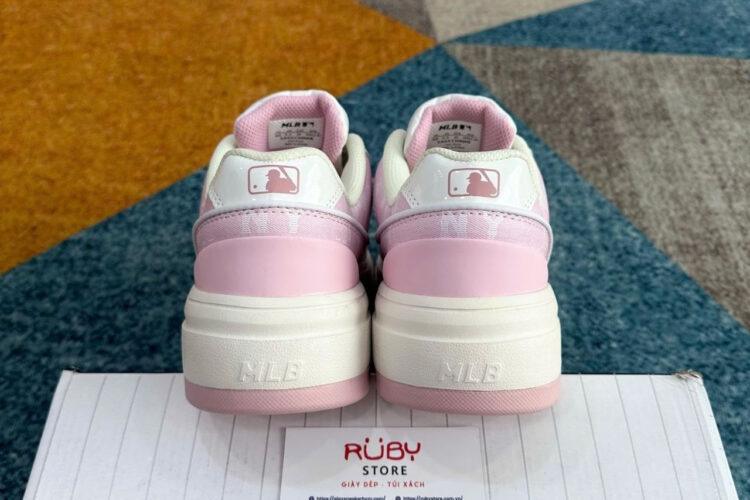 Giày MLB Chunky Liner Classic Monogram NY White Pink Trắng Hồng