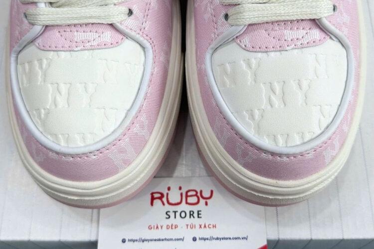 Giày MLB Chunky Liner Classic Monogram NY White Pink Trắng Hồng