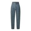 Quần Jean LV Monogram Denim Tailored Pants Xanh Dương