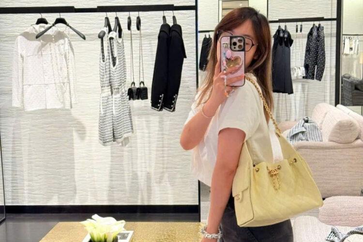 Túi CN 25 Small Handbag Light Yellow Caviar Size 30 Vàng Nhạt