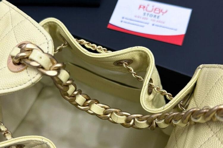 Túi CN 25 Small Handbag Light Yellow Caviar Size 30 Vàng Nhạt