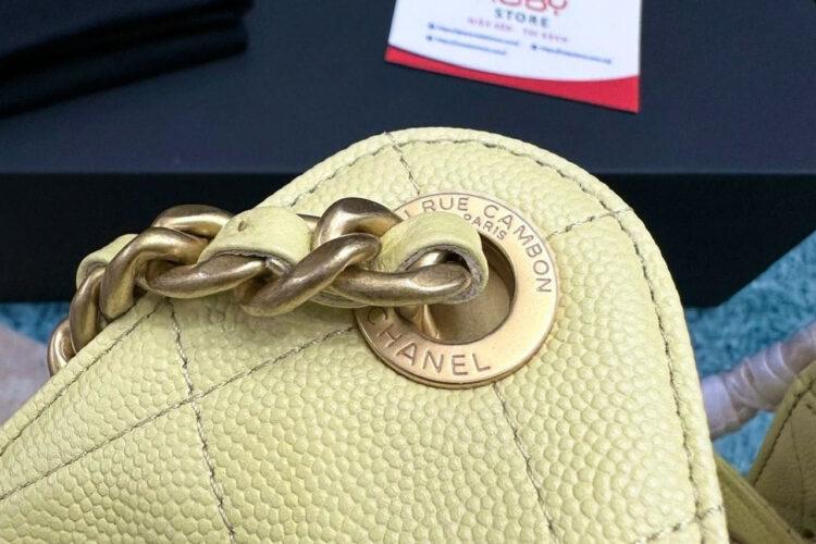 Túi CN 25 Small Handbag Light Yellow Caviar Size 30 Vàng Nhạt