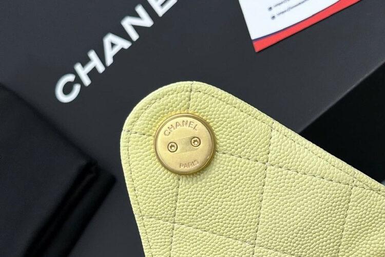 Túi CN 25 Small Handbag Light Yellow Caviar Size 30 Vàng Nhạt