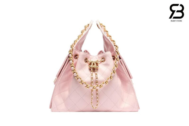 Túi CN 25 Small Handbag Pink Caviar Size 30 Màu Hồng