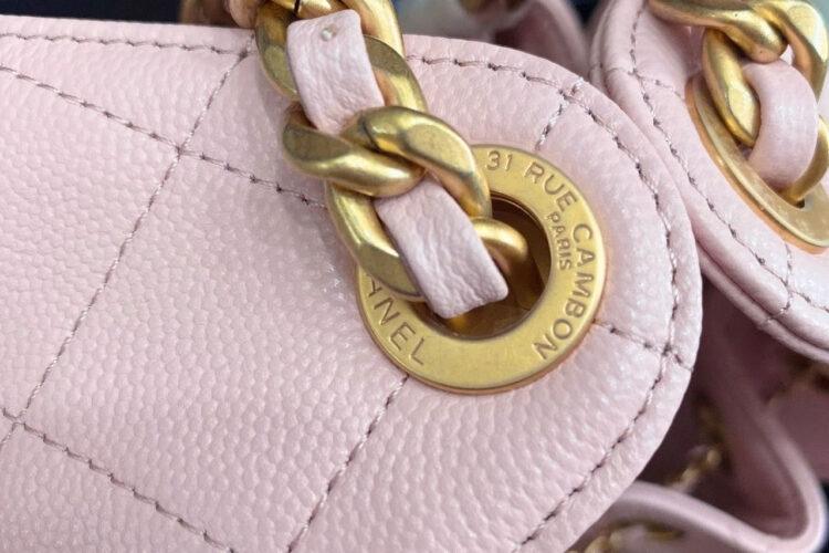 Túi CN 25 Small Handbag Pink Caviar Size 30 Màu Hồng