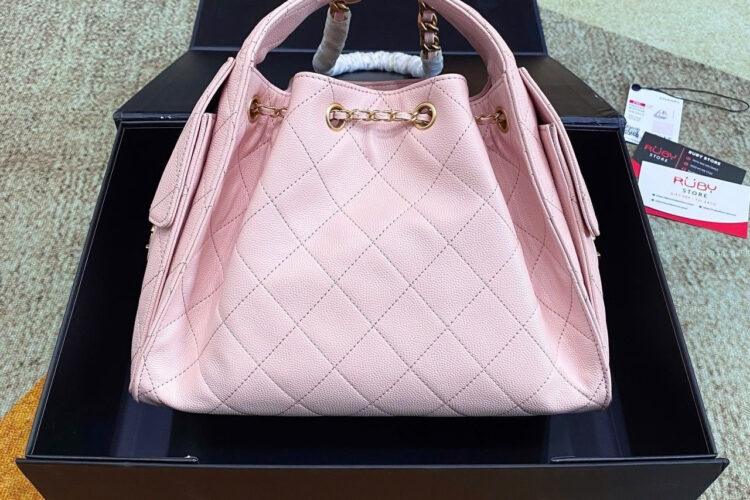 Túi CN 25 Small Handbag Pink Caviar Size 30 Màu Hồng