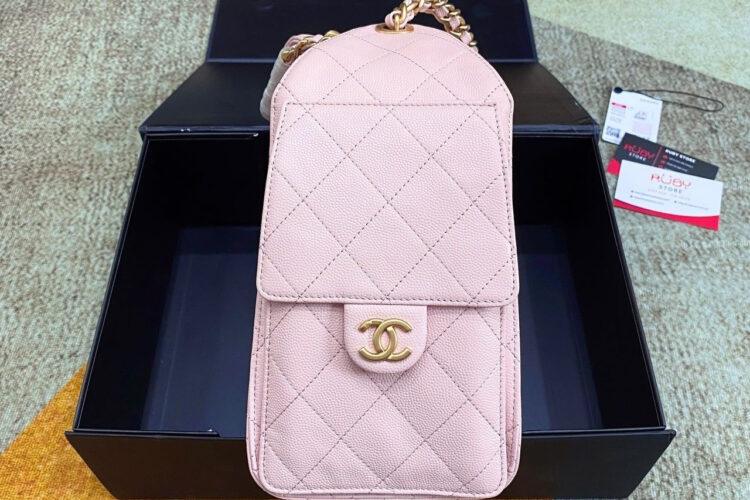 Túi CN 25 Small Handbag Pink Caviar Size 30 Màu Hồng