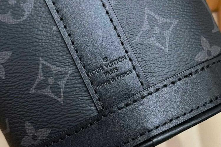 Túi LV Envelope Pouch M11613 Monogram Eclipse Xám Đen