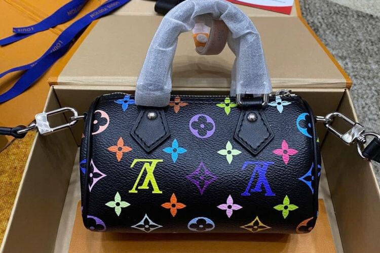 Túi LV x TM Nano Speedy M13406 Multicolor Black Monogram