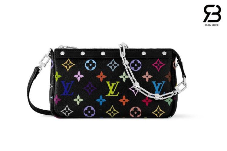 Túi LV x TM Pochette Accessoires M13663 Multicolor Black Monogram