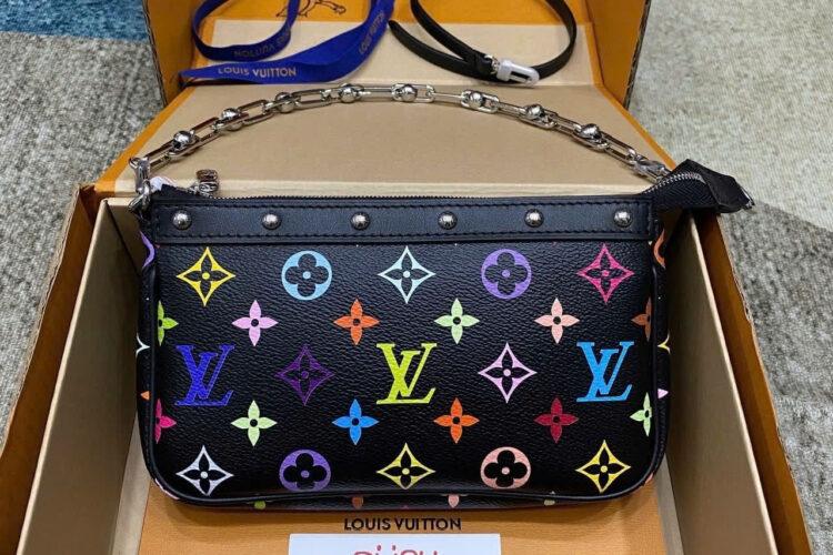 Túi LV x TM Pochette Accessoires M13663 Multicolor Black Monogram