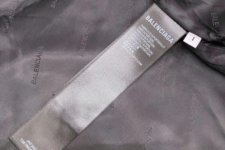 Áo Balenciaga Men's Black Tape Nylon Bomber Đen