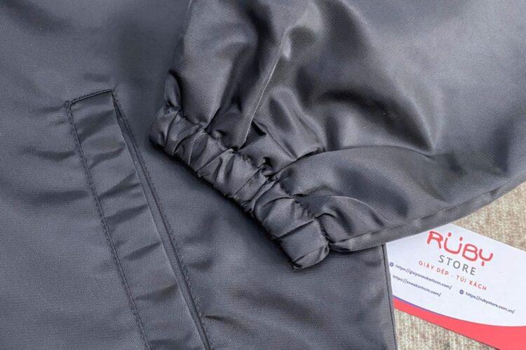 Áo Balenciaga Men's Black Tape Nylon Bomber Đen