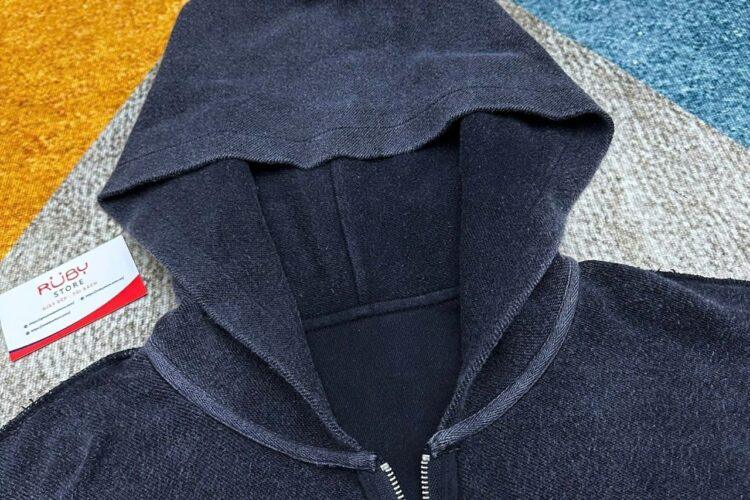 Áo Balenciaga Political Large Zip-Up Hoodie in Black White Red