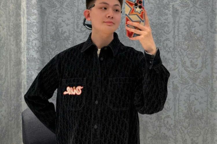 Áo Dior And Kaws Oblique Heritage Jean Long Sleeve Shirt