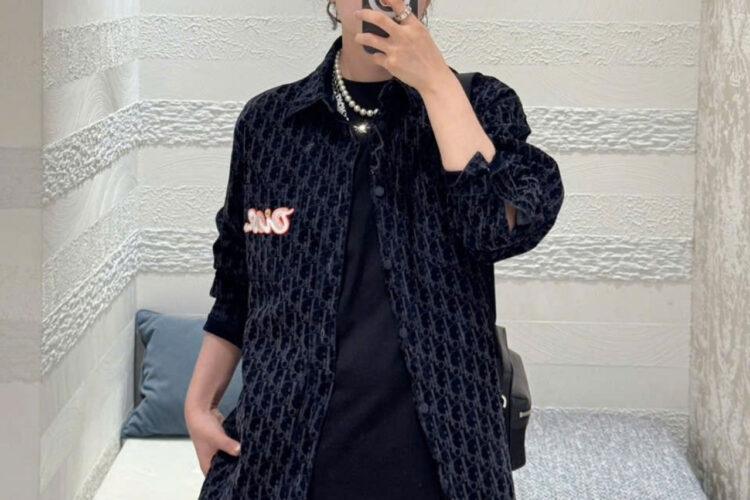 Áo Dior And Kaws Oblique Heritage Jean Long Sleeve Shirt