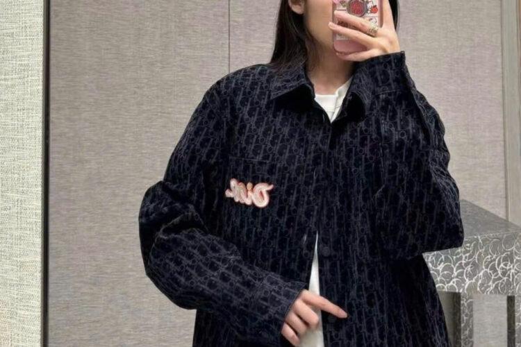 Áo Dior And Kaws Oblique Heritage Jean Long Sleeve Shirt