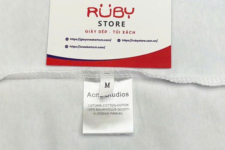Áo Thun Acne Studios Logo T-Shirt Stockholm 1996 Dusty Blue Xanh