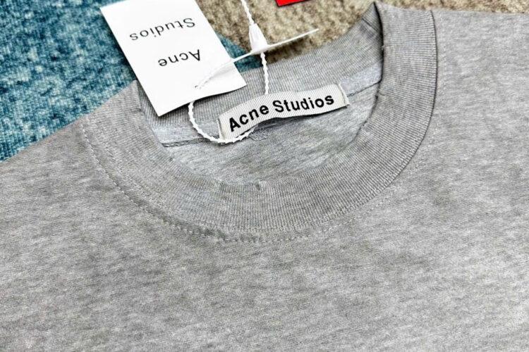 Áo Thun Acne Studios Logo T-Shirt Stockholm 1996 Pale Grey Xám