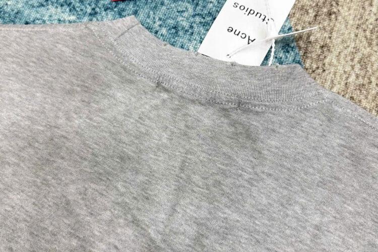 Áo Thun Acne Studios Logo T-Shirt Stockholm 1996 Pale Grey Xám