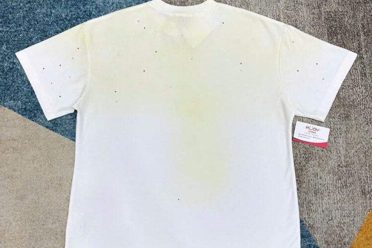 Áo Thun Acne Studios Vintage White Rhinestone Stockholm 1996 Yellow Vàng