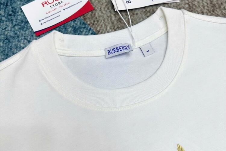 Áo Thun Burberry B Crest Cotton Chalk White T-Shirt Trắng