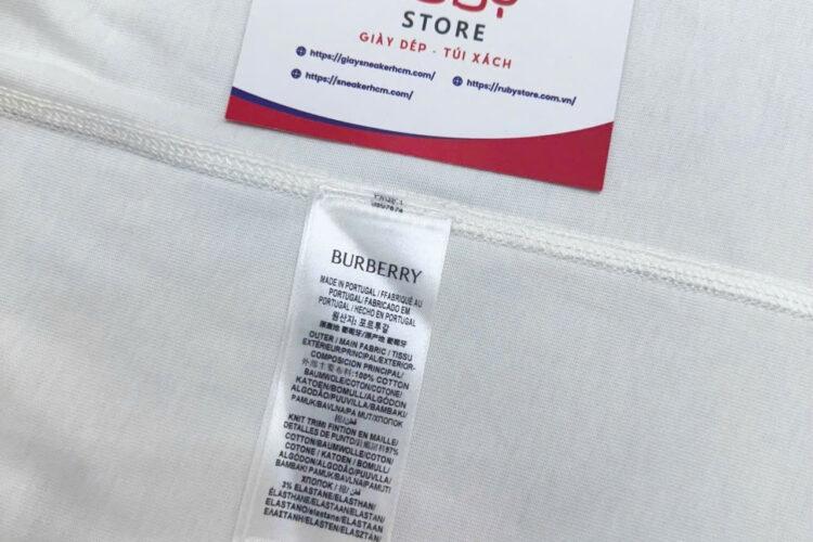Áo Thun Burberry B Crest Cotton Chalk White T-Shirt Trắng