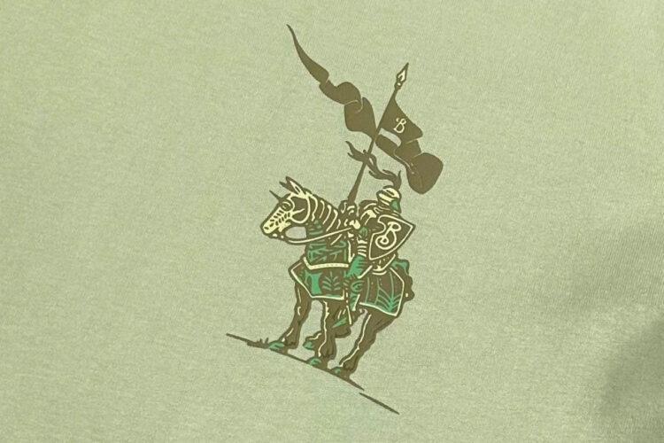 Áo Thun Burberry Knight Logo Graphic EKD T-Shirt Sage Green Xanh