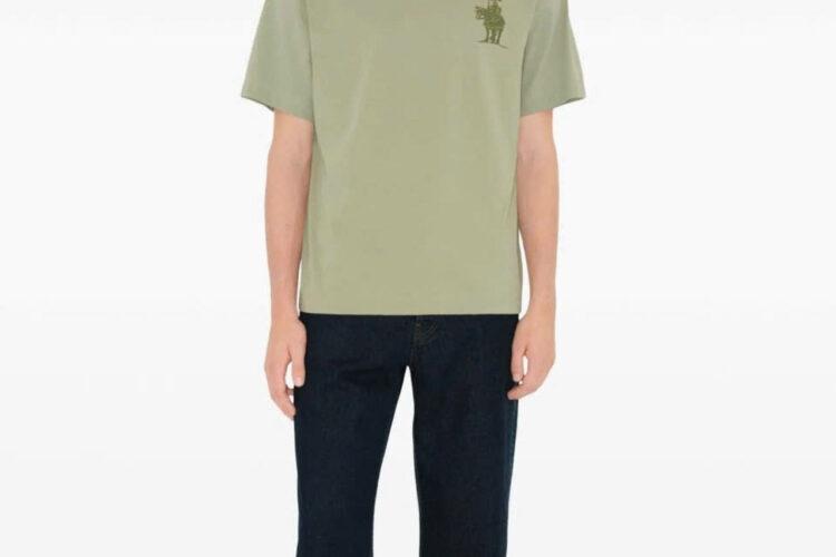 Áo Thun Burberry Knight Logo Graphic EKD T-Shirt Sage Green Xanh
