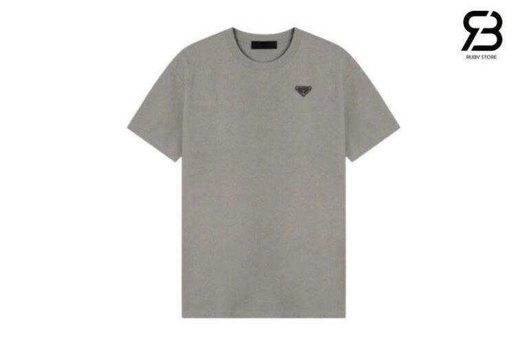Áo Thun Prada Triangle T-Shirt Grey Màu Xám