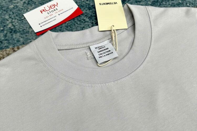 Áo Thun Vetements Double Anarchy T-Shirt Grey Xám