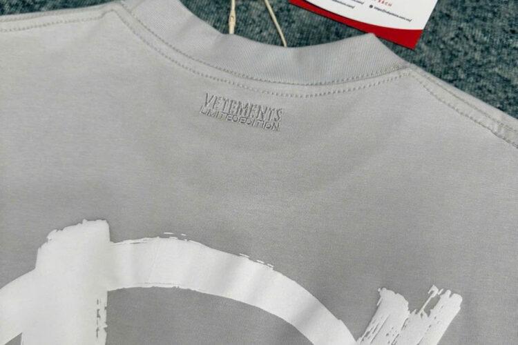Áo Thun Vetements Double Anarchy T-Shirt Grey Xám