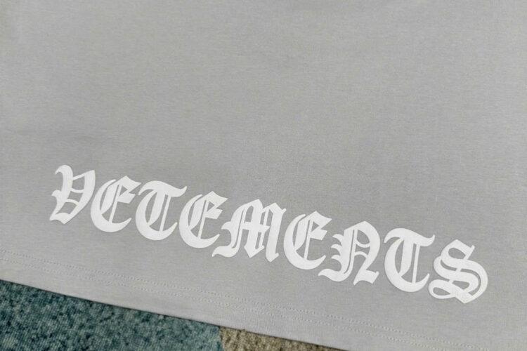 Áo Thun Vetements Double Anarchy T-Shirt Grey Xám