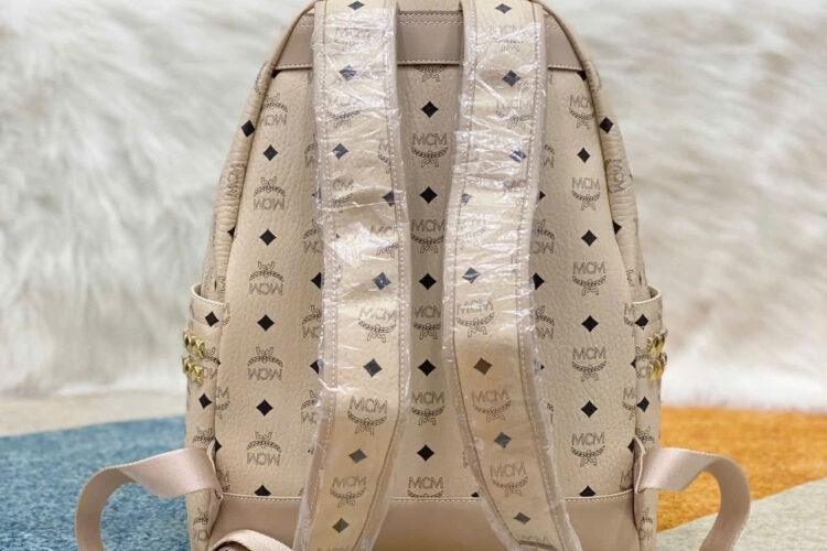 Ba Lô MCM Stark Side Studs Backpack Medium Size 41 Beige Visetos Màu Be